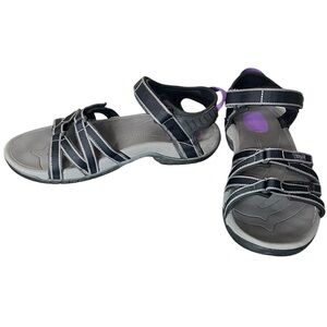 TEVA Tirra Black/Grey &‎ Purple Accents Hiking Sandal Women’s Size 10